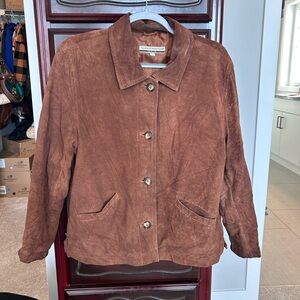 Casual Connection Brown Suede Leather Jacket Women’s Size Large
